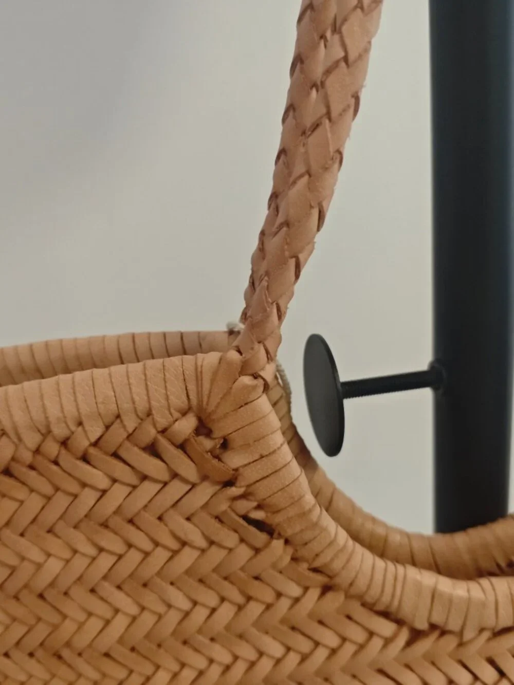 Dragon Diffusion nantucket woven basket bag in sand-sizeHeight: 40cm Width: 24cm - Picture 6 of 10